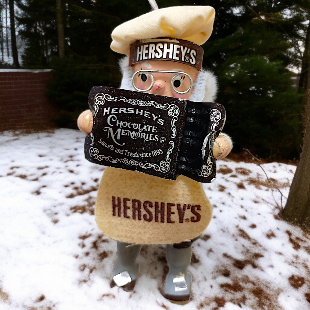 Vintage Mister Hershey's Chocolate Ornament Wood 1983 Kurt Adler Christmas‎